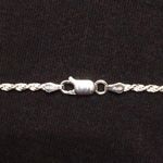 Solid Silver Chain Rope Chain 20in 2mm And Silver Cross Photo 4
