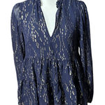 Lilly Pulitzer  Navy Blue with Gold Metallic Accents Sz 2 NWT Photo 0