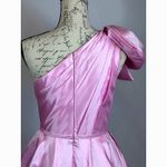 Mac Duggal  One Shoulder Large Bow Pleated Gown Ice Pink 2 Photo 11