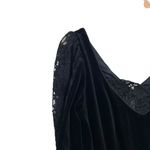 Laura Ashley Vintage 80s  Black Velvet Dress Sz 10 Photo 2