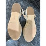 Vince Camuto  Kamperla Espadrille Wedge Toe Sandal Beige Size 8.5 M Strap Buckle Photo 4