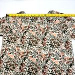 Jessica Simpson  V-Neck Floral Blouse Long Sleeve Cream Brown Small Photo 7