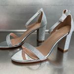 Allegra K  Women's Silver Glitter High Heel Sandals - Size 8 1/2 - NWOT Photo 1