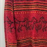 Alps vintage zip up collared horse fleece jacket size large made in USA Red Photo 7