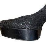 Enzo Angiolini  Black Platform Glitter Heels Photo 5