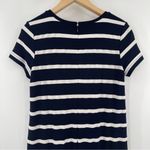 Loft  ANN TAYLOR Stripe Dress Navy White Nautical Business Casual Office Medium Photo 4