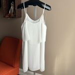 BCBGeneration  Overlay Mini Dress in Optic White Photo 5