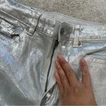 American Eagle Women’s Super High Rise Baggy Straight Jeans Silver Metallic 000P Photo 9