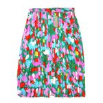 J.Crew NWT Pleated A-Line Midi in Purple Green Confetti Floral Print Skirt 6 Photo 1