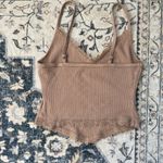Hollister  Tan Cropped Ribbed Cami Photo 3