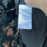 Lulus NWT Evenings With You Black Floral Asymmetrical Velvet Dress Size Large Photo 8