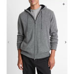 Vince  Cashmere Full Zip Hoodie Dark Grey Women Small Photo 3