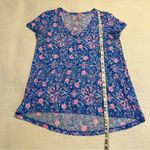 Lilly Pulitzer  Etta V-neck Blue Peri Takin it Easy top size XS Photo 6