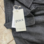 Pact  NWT Denim Chambray Sleeveless Collared Utility Romper Jumpsuit Dark Wash XL Photo 2