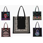 ANNA SUI Black Embroidered Tote Bag Photo 1