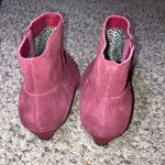 Red Suede BC Because Music Is My Heartbeat Wedge Bootie Size 7.5 Photo 3