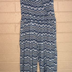 Talco Elegant Blue Wave Pattern Jumpsuit Photo 0