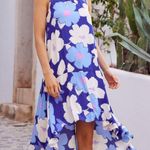 Mister Zimi Lily Dress In Blue Camellia Blue and White Floral Sleeveless Size 8 Photo 1