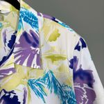 Alia Purple & Yellow Floral Hawaiian Button Up Shirt Photo 1