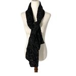 VINTAGE FORECASTER of BOSTON Velvet Burnout Scarf Black Photo 1