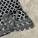 Gretchen Scott  Top Womens XS Cowl Funnel Neck Tunic Black White Lightweight Photo 5