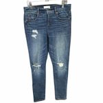 Ann Taylor Loft Modern Skinny Jeans Womens 30 Blue Distressed Stretch Casual Comfort Photo 1