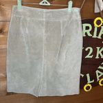 EXPRESS  Vintage Y2K Leather MIDI Skirt Tan Pencil Business Office Party Photo 1