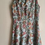 Turquoise Floral Dress, Size 3/4 Blue Photo 5