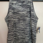 Women's Black and White Sleeveless Top Gray Size L Photo 0