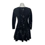 Eliza J Black Dress Skater Fit and Flare All Over Sequins Long Sleeves Size 4 P Photo 1