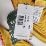 Agua Bendita  Jude Bikini Bottom in Lula Print Yellow Pink Size XL NWT Photo 4