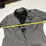 White House | Black Market Women’s Grey Textured Ruffle Blazer Jacket Sz M Medium Photo 6