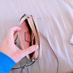 Coach Pink Leather Double Zip Crossbody Bag light pink with adjustable strap Photo 2