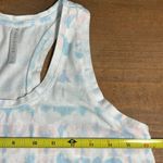 Fabletics  small women's v-neck jade tank racerback style curved hem pink blue Photo 3