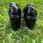 Rouge Helium Women's Size 7 Chunky Heels Black Patent Leather Slip On Shoes Photo 4