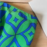 Alice & Trixie  EUC Women's Green Blue Silk Strapless Geo Print Dress Size M Photo 7