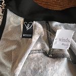 Windsor Black & Cream Mock Neck Backless Patterned Dress Photo 3