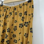 CP Shades  Fanny Linen Midi Skirt Mustard Yellow Floral Boho Pull On Size S Photo 2