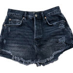 Free People  We the Free Twenty Eight Distressed Black Denim Cutoff Shorts sz 28 Photo 0
