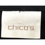 Chico's  Black Polka Dot Cardigan Lightweight Open Front Blouse Roll Tab Sleeves Photo 4