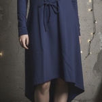 The Pyramid Collection Lace Up Hooded Dress Sz S witchy fairy grunge Whimsygoth Blue Photo 0