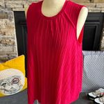 Philosophy  Red Sleeveless Pleated Top Photo 10