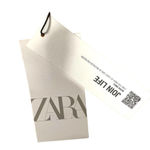 ZARA Orange Abstract Printed Cutout Tie Waist Midi Skirt Size Medium Photo 9