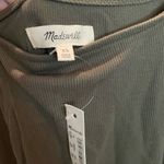 Madewell  Square-Neck Thong Bodysuit Olive Green size XL Photo 3