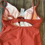 Cupshe Orange swimsuit One piece large cut out lined terracotta NEW Photo 2