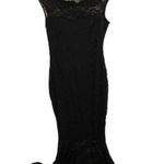 Mermaid black lace off shoulder formal dress Size M Photo 0