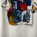 Urban Outfitters  Multicolor Abstract Crop Top Photo 3