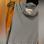 Puella Anthropologie White & Black Stripe Sleeveless Turtleneck Swing Top Dress Size M Photo 4