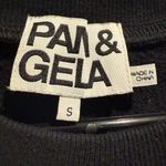 Pam & Gela  Black Puff Sleeve sweatshirt Size Small Photo 5