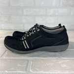 Dansko  39 Helen Sneakers Womens  8.5 9 Black Suede‎ Leather Mesh Comfort Cushion Photo 4